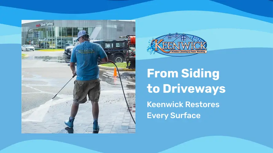 Restore siding, decks, and driveways with Keenwick’s expert pressure washing.