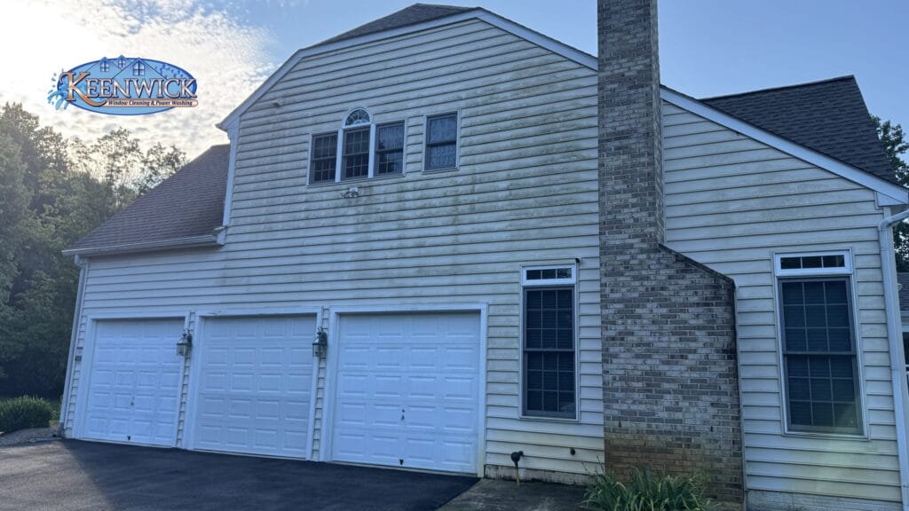 Residential exterior before soft washing – Keenwick Services