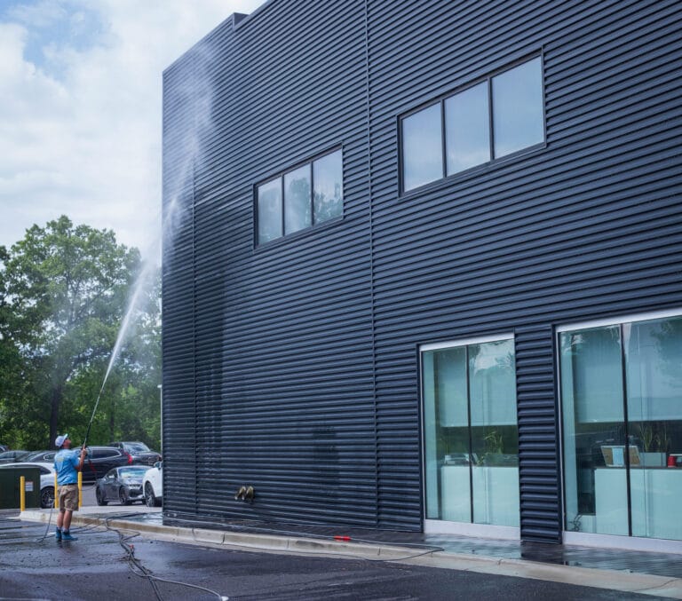 Professional commercial exterior cleaning by Keenwick