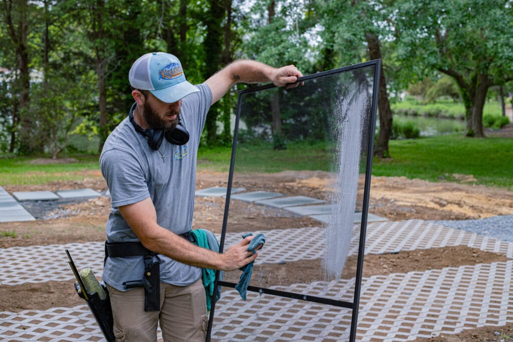 Keenwick team performing professional window cleaning and power washing in Arnold, MD