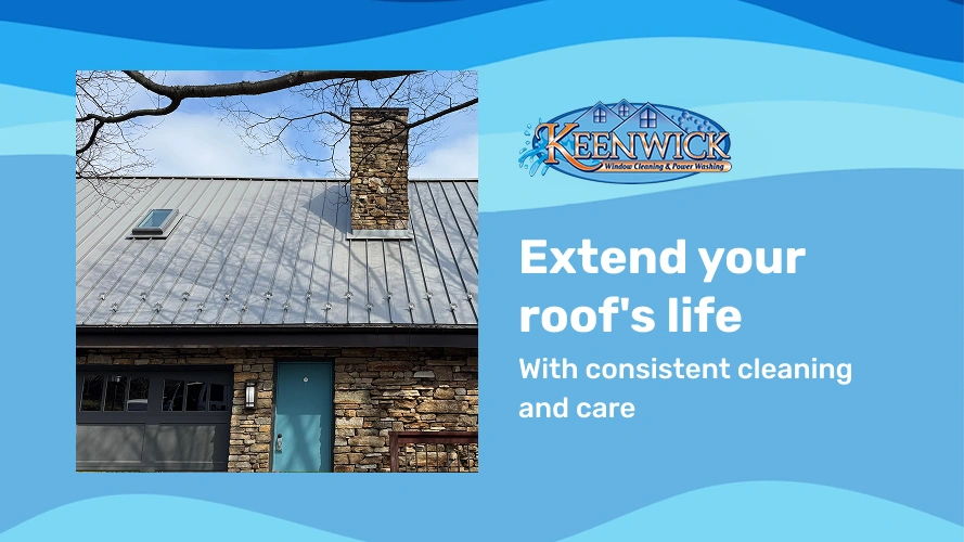 Remove algae, moss, and stains with Keenwick's expert roof washing services.